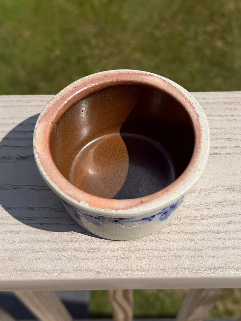 Salmon Falls Stoneware Pottery Salt Glaze Blueberry Vine Farmhouse Crock